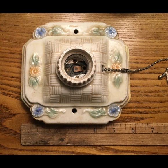 Vintage Art Deco flush mount ceiling light 1930s? light fixture - Picture 8 of 16